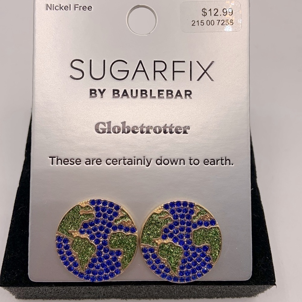 Sugarfix‎ by Baublebar "Globetrotter" Rhinestone Earrings New with tags!